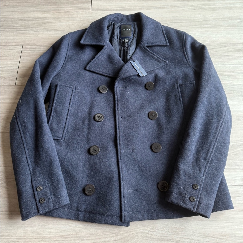 NWT Nautica Men's Navy Peacoat